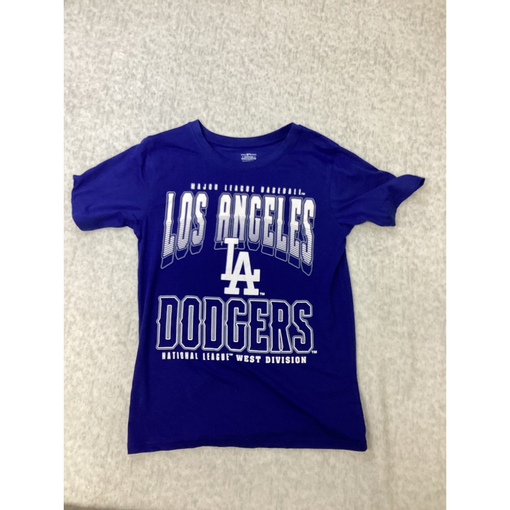 MLB Los Angeles Dodgers Kids T-Shirt Blue Graphic Tee XL 16/18 Genuine NWOT